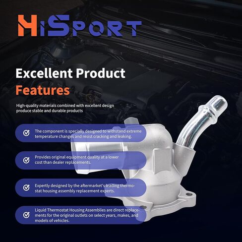 مجموعة مبيت منظم حرارة مبرد المحرك HiSport - متوافق مع جيب شيروكي كرايسلر دودج رام يستبدل 5047772AB 5047263AB in Saudi Arabia