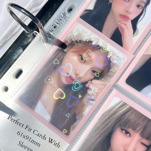 سلسلة Soft Glow K-Keep A5 رفيعة ذات 5 جيوب وأكمام مزدوجة ملائمة تمامًا (63 × 93 مم) 7 فتحات صفحات تجليد بطاقات الصور الفوتوغرافية Kpop المتميزة، بسُمك 100 ميكرون (40 صفحة) in Kuwait