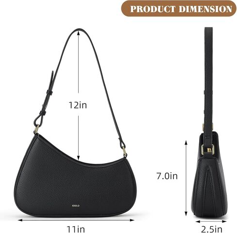 Shoulder Bag for Women, Small Cute Purse Leather Handbag, Trendy Crescent Clutch with Zipper Little Lightweight Going Out Bag in Saudi Arabia