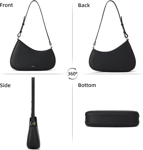 Shoulder Bag for Women, Small Cute Purse Leather Handbag, Trendy Crescent Clutch with Zipper Little Lightweight Going Out Bag in Saudi Arabia