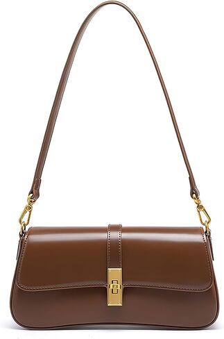 حقائب كتف Zecmos للنساء من الجلد حقيبة كروس للنساء بمقبض صغير وحقيبة يد من الجلد الطبيعي in Kuwait