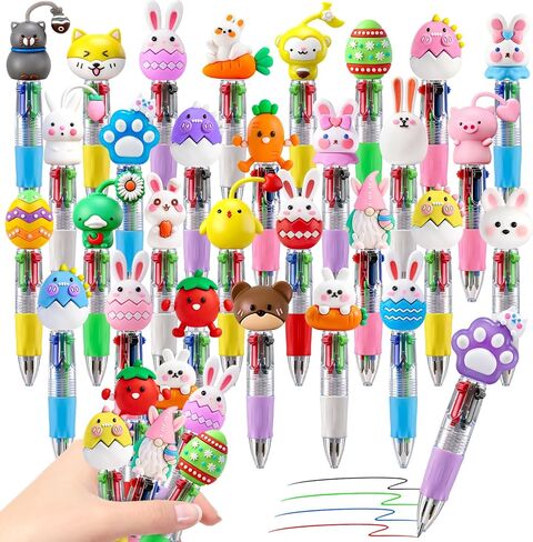 20Pcs Mini Multicolor Pens in One 4-in-1 Cute Pens Bulk for Kids, Ballpoint Pen for Birthdays and Children's Parties, Fun Pens Gifts Assorted Ink Kawaii Pens in Kuwait