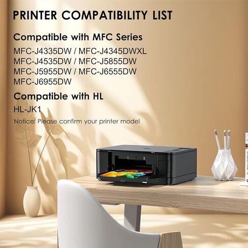 LC406 LC406XL Ink Cartridges for Brother Printer 406XL LC406 XL for MFC-J4335DW MFC-J5855DW MFC-J6555DW MFC-J4535DW MFC-J6955DW MFC-J4345DW MFC-J5955DW (4 Pack, Black Cyan Magenta Yellow) in Kuwait