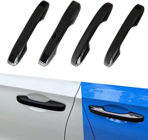 AUCERAMIC 4Pcs Door Handle Covers Fit for 2022-2026 11th Gen Honda Civic, Accord, CR-V, HR-V Glossy Black Door Handle Protection Exterior Accessories in Saudi Arabia