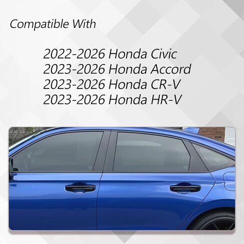 AUCERAMIC 4Pcs Door Handle Covers Fit for 2022-2026 11th Gen Honda Civic, Accord, CR-V, HR-V Glossy Black Door Handle Protection Exterior Accessories in Saudi Arabia