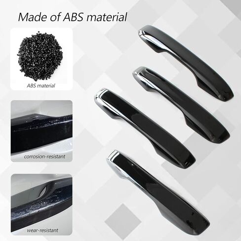 AUCERAMIC 4Pcs Door Handle Covers Fit for 2022-2026 11th Gen Honda Civic, Accord, CR-V, HR-V Glossy Black Door Handle Protection Exterior Accessories in Saudi Arabia