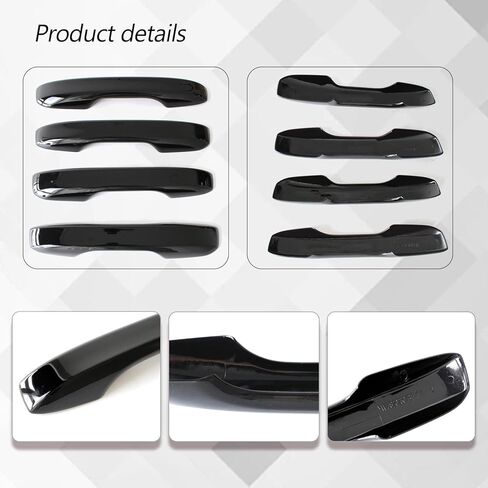 AUCERAMIC 4Pcs Door Handle Covers Fit for 2022-2026 11th Gen Honda Civic, Accord, CR-V, HR-V Glossy Black Door Handle Protection Exterior Accessories in Saudi Arabia