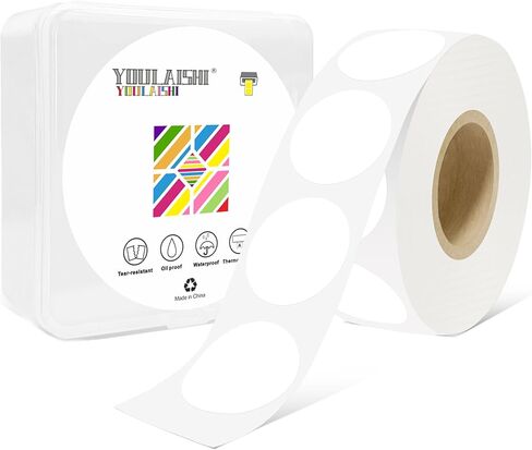 1 Inch Circle Dot Stickers 1000 PCS Color Coding Thermal Labels Dots Writable Printable Small Round Stickers for Office, Classroom, Inventory, Garage, Organizing Storage, Watercolor Green in Saudi Arabia