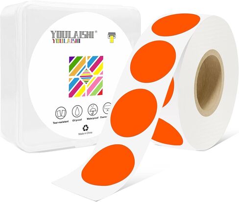 1 Inch Circle Dot Stickers 1000 PCS Color Coding Thermal Labels Dots Writable Printable Small Round Stickers for Office, Classroom, Inventory, Garage, Organizing Storage, Watercolor Green in Saudi Arabia