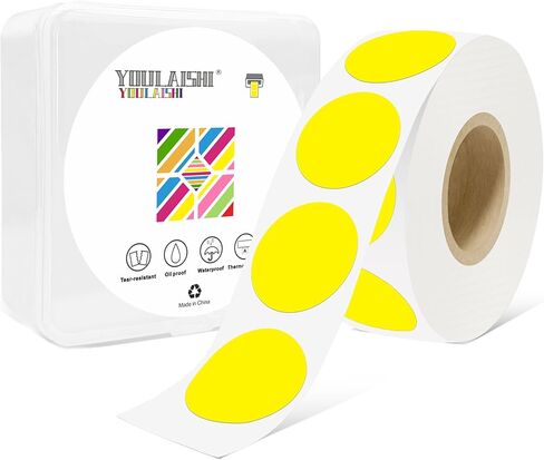 1 Inch Circle Dot Stickers 1000 PCS Color Coding Thermal Labels Dots Writable Printable Small Round Stickers for Office, Classroom, Inventory, Garage, Organizing Storage, Watercolor Green in Saudi Arabia
