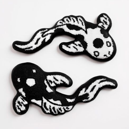 Koi Fish Rug Set of 2 (32x16) – Tufted Black Rug for Living Room, Japanese Decor Carp Design, Soft Japanese Area Rug for Home, Unique Koi Fish Decor Accent Mats in Saudi Arabia