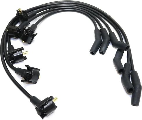 Rareelectrical New Spark Plug Wire Compatible With Ford F-150 Xlt 6 Cyl 4.2L E-150 Econoline Club Wagon Chateau 6 Cyl 4.2L E-250 Econoline Base 6 Cyl 4.2L 1997-2000 By Repf504805 in Saudi Arabia