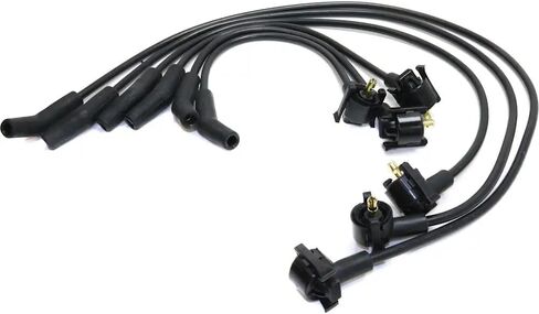 Rareelectrical New Spark Plug Wire Compatible With Ford F-150 Xlt 6 Cyl 4.2L E-150 Econoline Club Wagon Chateau 6 Cyl 4.2L E-250 Econoline Base 6 Cyl 4.2L 1997-2000 By Repf504805 in Saudi Arabia