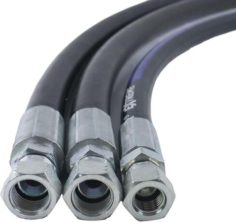 طقم خرطوم محراث الثلج 3 قطع من JEENDA مقاس 1/4x18 بوصة 3/8x38 بوصة 3/8x42 بوصة متوافق مع الخراطيم الهيدروليكية الغربية بروديجي in Kuwait