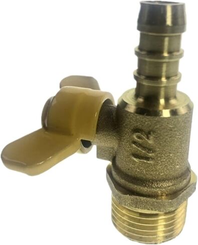 12mm Hose Barb x 1/2" BSP Male Thread Two Way Brass Ball Valve in Saudi Arabia
