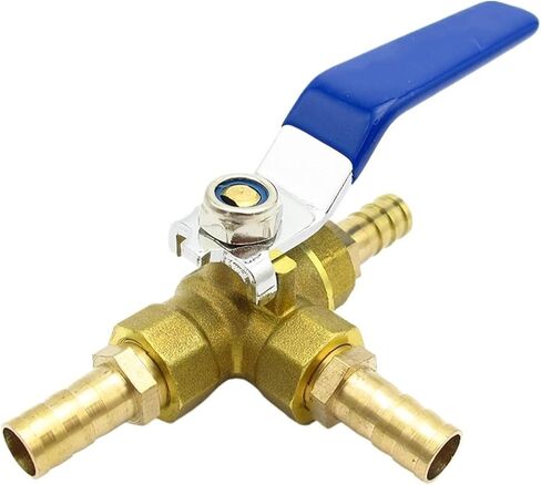4mm 6mm 8mm 10mm 12mm 14mm 16mm 19mm Hose Barb Full Port L-Port Three Way Brass Ball Valve Connector(8mm OD) in Saudi Arabia