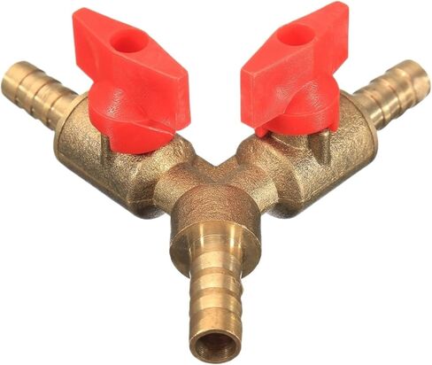 5/16" Brass Y 3-Way Shut Off Ball Valve 8mm Fitting Hose Barb Clamp Tee(Laiton 8mm) in Saudi Arabia