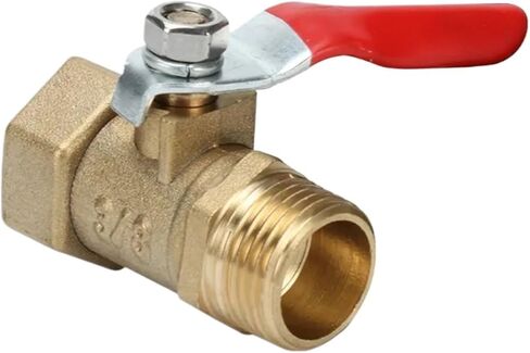 Brass Small Ball Valve 1/8" 1/4'' 3/8'' 1/2'' Female/Male Thread Brass Valve Connector Joint Copper Pipe Fitting Coupler Adapter(1/8") in Saudi Arabia