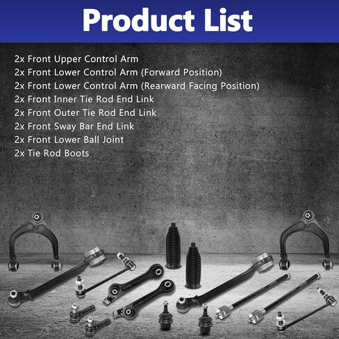 Front Control Arm Lower Ball Joint Sway Bar Tie Rod End Assembly Compatible with 2011-2014 Chrysler 300 RWD Dodge Charger & Challenger 15-19 Charger Challenger（V8)-16pcs Suspension Kit in Saudi Arabia