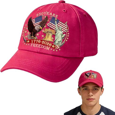 قبعة MOSADO 250 Anniversary USA، قبعة الاحتفال الوطني الأمريكية 1776-2026 للرجال والنساء in Kuwait