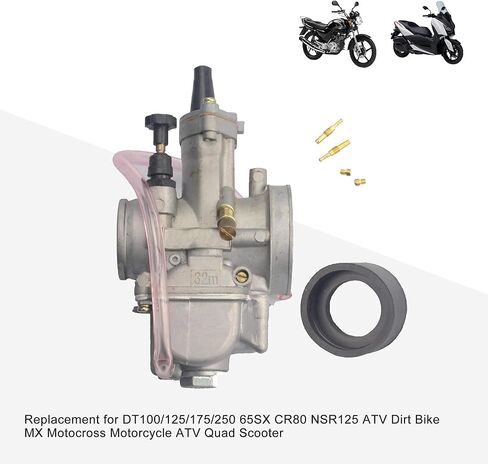GOOFIT 34mm Carburetor with Power Jet Replacement for 125CC-250CC Motorcycle Engine Carb Dirt Bike ATV Power Race Scooter in Saudi Arabia