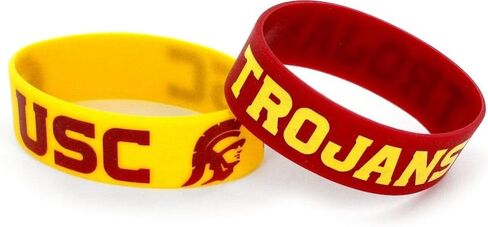 aminco NCAA unisex-adult Silicone Wide Bracelet, 2-Pack in Saudi Arabia
