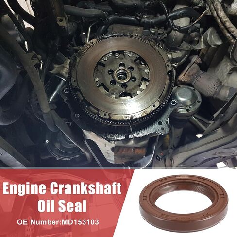 uxcell Engine Crankshaft Oil Seal Fit for Mitsubishi Eclipse 1990-2012 for Mitsubishi Lancer 2002-2007 Durable Rubber Brown Engine Crank Seal Gasket in Saudi Arabia