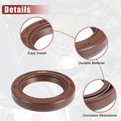 uxcell Engine Crankshaft Oil Seal Fit for Mitsubishi Eclipse 1990-2012 for Mitsubishi Lancer 2002-2007 Durable Rubber Brown Engine Crank Seal Gasket in Saudi Arabia