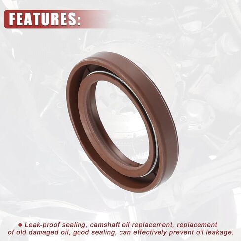 uxcell Engine Crankshaft Oil Seal Fit for Mitsubishi Eclipse 1990-2012 for Mitsubishi Lancer 2002-2007 Durable Rubber Brown Engine Crank Seal Gasket in Saudi Arabia