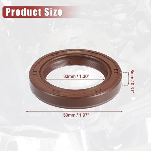 uxcell Engine Crankshaft Oil Seal Fit for Mitsubishi Eclipse 1990-2012 for Mitsubishi Lancer 2002-2007 Durable Rubber Brown Engine Crank Seal Gasket in Saudi Arabia