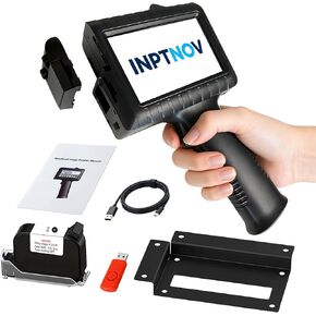 Handheld Inkjet Printer for Logo Batch Number Expiration Date Barcode Serial Number on Anything Glass Farbic Wood Plastic Cardboard Metal Clothes,42ml Fast Dry Ink,Last 16H,0.5 Inch Nozzle in Saudi Arabia