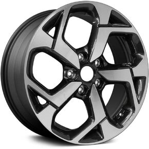 5 Double Spiral-Spoke Machined and Dark Charcoal 17x7 Alloy Factory Wheel | Restored to OEM Rim - Compatible with 2020-2021 Kia Sportage in Kuwait