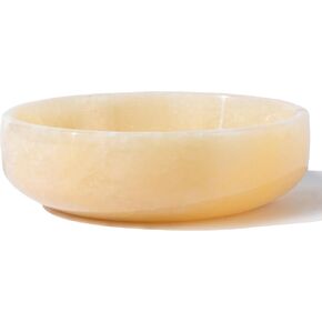 6.29" Decorative Bowl, Natural Yellow Topazite Stone Decorative Bowls for Home Decor, Key Bowl in Saudi Arabia