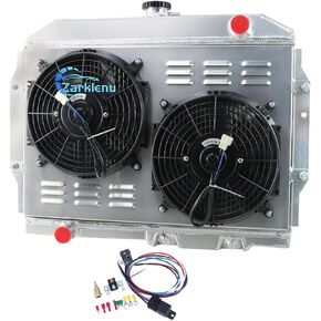 مرحل مروحة كفن مشعاع ألومنيوم بأربعة صفوف متوافق مع 1958-1974 AMC Matador Javelin Ambassador AMX Rambler Marlin Rebel SST WAGON حامل دعامة جانبية للمحرك in Kuwait