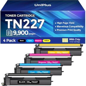 TN227 Toner Cartridges 4 Pack (9900 Pages) Compatible with HL-L3270CDW MFC-L3770CDW for Brother TN227 TN223 Toner Work with HL-L3270CDW L3210CW L3230CDW L3230CDN L3290CDW MFC-L3710CW L3750CDW Printer in Kuwait