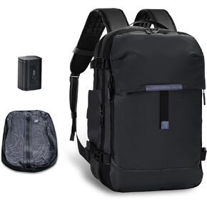 حقيبة ظهر للسفر بضغط الهواء، حقيبة ظهر قابلة للتوسيع بسعة 60 لتر مع قفل TSA مقاوم (أسود، مضخة تفريغ أوتوماتيكية ويدوية متضمنة) in Kuwait