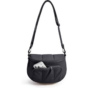 BAGSMART Puffer Crossbody Bum Bags for Women, Small Cross Body Purses for Women Travel & Work, Quilted Water-resistant Hobo | 4L, Quilted, Puffy, Mom, Everyday bag in Kuwait