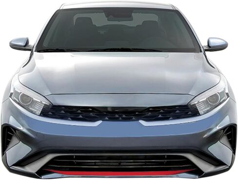 SlickMod Redout Vinyl Overlay for 2022-2024 Kia Forte Front Bumper Lip (Gloss Red) in Saudi Arabia