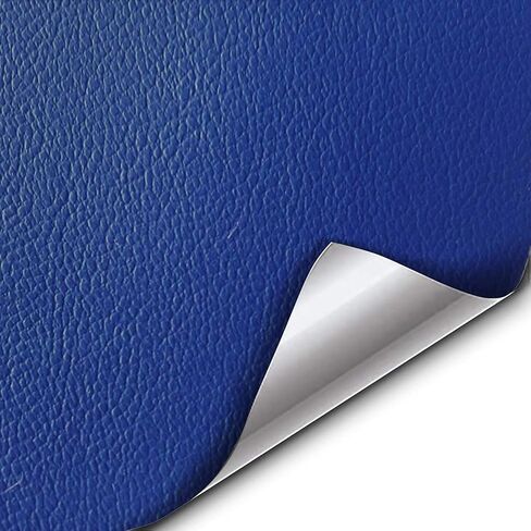 VViViD Blue Adhesive Weatherproof Faux Leather Marine Vinyl (3ft x 54in) in Saudi Arabia