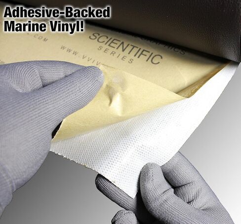 VViViD Blue Adhesive Weatherproof Faux Leather Marine Vinyl (3ft x 54in) in Saudi Arabia