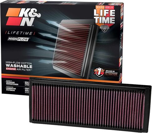 K&N Engine Air Filter: Increase Power & Acceleration, Washable, Premium, Replacement Car Air Filter: Compatible with 1998-2015 Mercedes Benz (G550, R500, S400 Hybrid, C300, G500, GL 450, 550), 33-2181 in Saudi Arabia