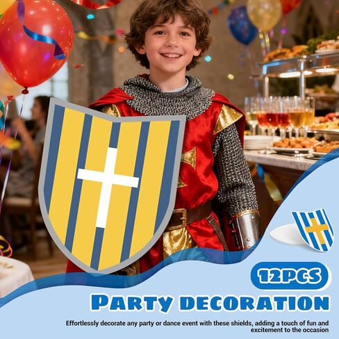 DECHOUS 15Pcs Blank Paper Shields: DIY Crafts Cardboard Shields to Decorate for Children, Knight Play, Castle Activities, Party Decoration, 16.5X 13 Inch in Saudi Arabia