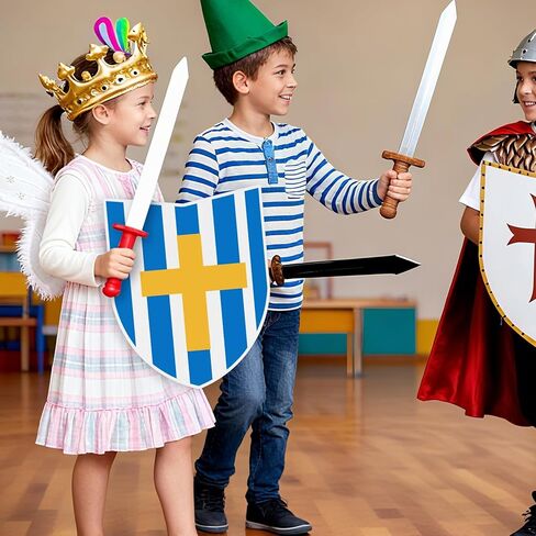 DECHOUS 15Pcs Blank Paper Shields: DIY Crafts Cardboard Shields to Decorate for Children, Knight Play, Castle Activities, Party Decoration, 16.5X 13 Inch in Saudi Arabia