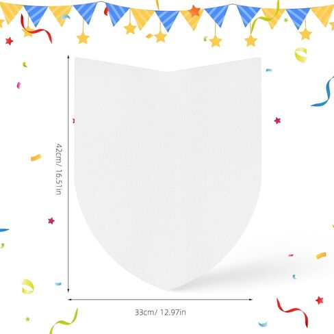 DECHOUS 15Pcs Blank Paper Shields: DIY Crafts Cardboard Shields to Decorate for Children, Knight Play, Castle Activities, Party Decoration, 16.5X 13 Inch in Saudi Arabia