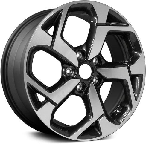 5 Double Spiral-Spoke Machined and Dark Charcoal 17x7 Alloy Factory Wheel | Restored to OEM Rim - Compatible with 2020-2021 Kia Sportage in Saudi Arabia