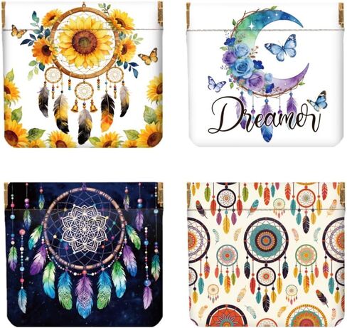 Peacoblue 4Pcs Small Leather Squeeze Coin Purse for Women-Snakeskin Pattern Waterproof & Durable Snap Closure Change Pouch Mini Money Wallet Bag for Adult Teen Girls Best Gift in Saudi Arabia