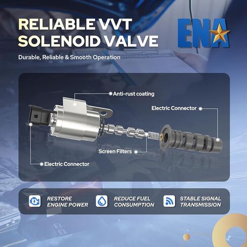 ENA محرك متغير صمام توقيت الملف اللولبي VVT متوافق مع تويوتا 4Runner تاكوما تندرا FJ كروزر 4.0L V6 2003-2015 يسار يمين عمود الحدبات موقف المحرك الملف اللولبي ل 917-238 مجموعة من 2 in Saudi Arabia