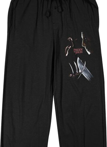 Freddy vs. Jason One on One Men's Black Graphic Sleep Pants in Saudi Arabia