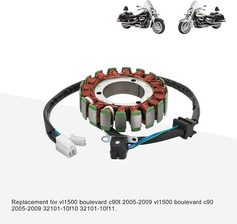 GOOFIT 18 لفائف دراجة نارية الجزء الثابت استبدال ل VL1500 بوليفارد C90 C90T 2005-2009 32101-10F10 32101-10F11 in Saudi Arabia