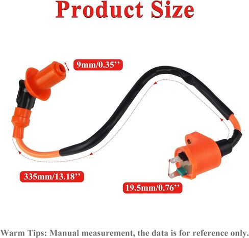 High Performance Racing Ignition Coil For 50CC 150CC 110CC 125CC 80CC 90CC Moped Pit Dirt Bike Engine Motorcycle Scooter ATV Go Kart,Orange in Saudi Arabia